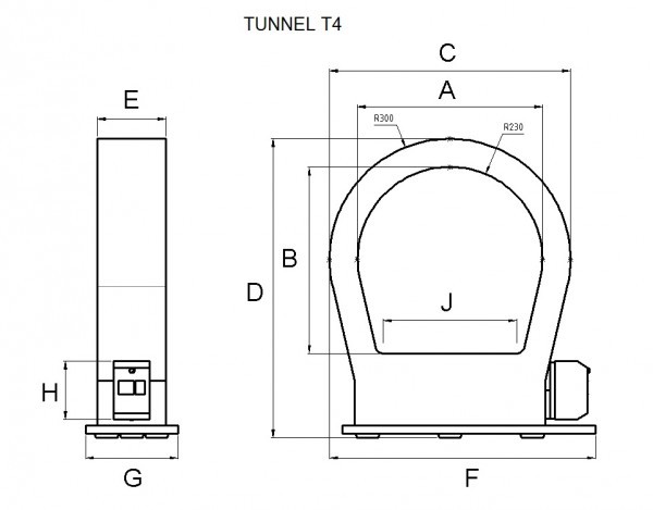 Technical Drawing 2 - Tunnel Demagnetizer type T