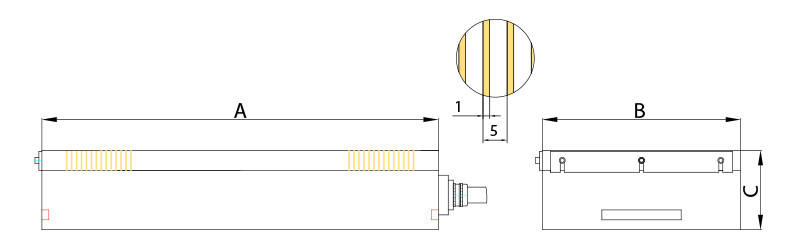 Technical Drawing - Electro-Permanent Magnetic Chuck type EPEFINE2