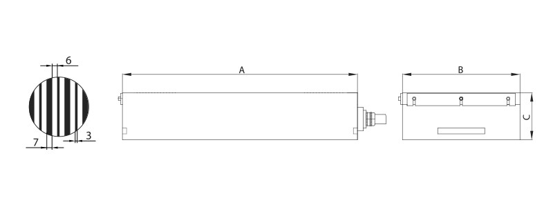 Technical Drawing - Electro-Permanent Magnetic Chuck type POWERFINE