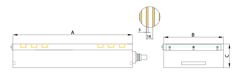 Technical Drawing - Electro-Permanent Magnetic Chuck type EPICA